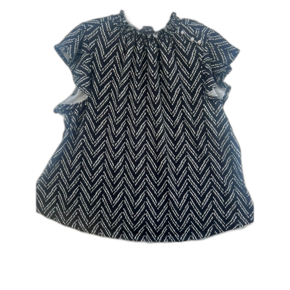 ADRIANNE VITTADINI WOMENS MOC NECK PULLOVER TOP SIZE 3X FLUTTER SLEEVE CAREER